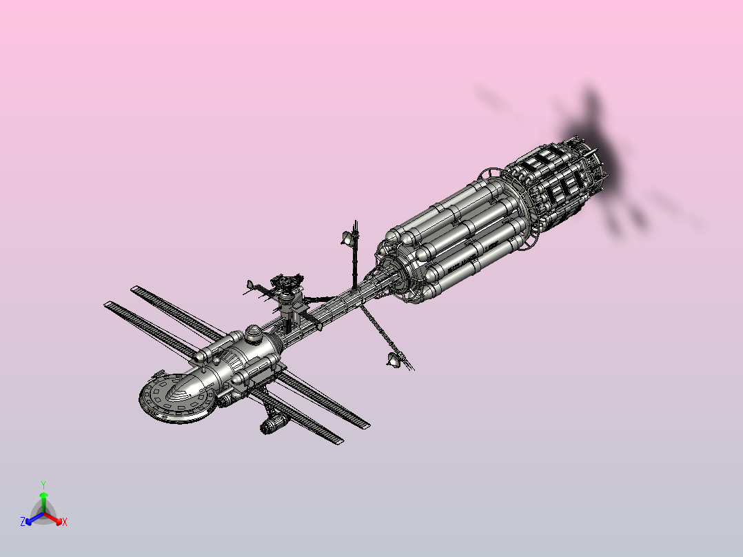 3D打印宇宙飞船主视图
