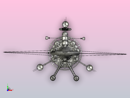 3D打印宇宙飞船前视缩略图