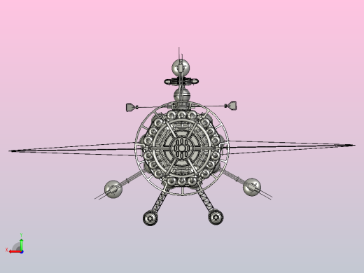 3D打印宇宙飞船后视缩略图