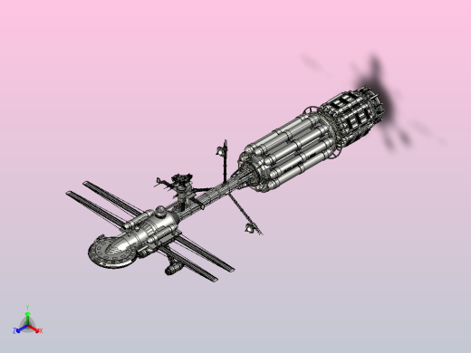3D打印宇宙飞船正等轴测缩略图
