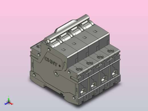 NB1-63DC 4P直流断路器三维模型
