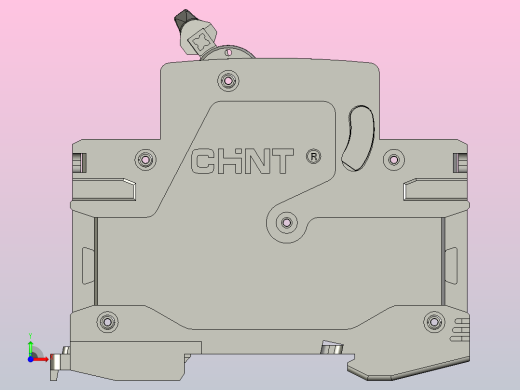 NB1-63DC 4P直流断路器三维模型前视缩略图
