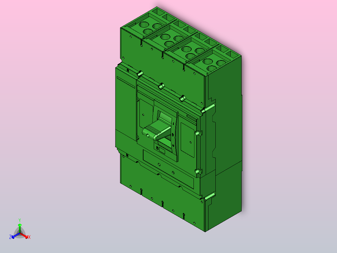 3D_XT_MCCB_M5_4P正泰电气正等轴测图