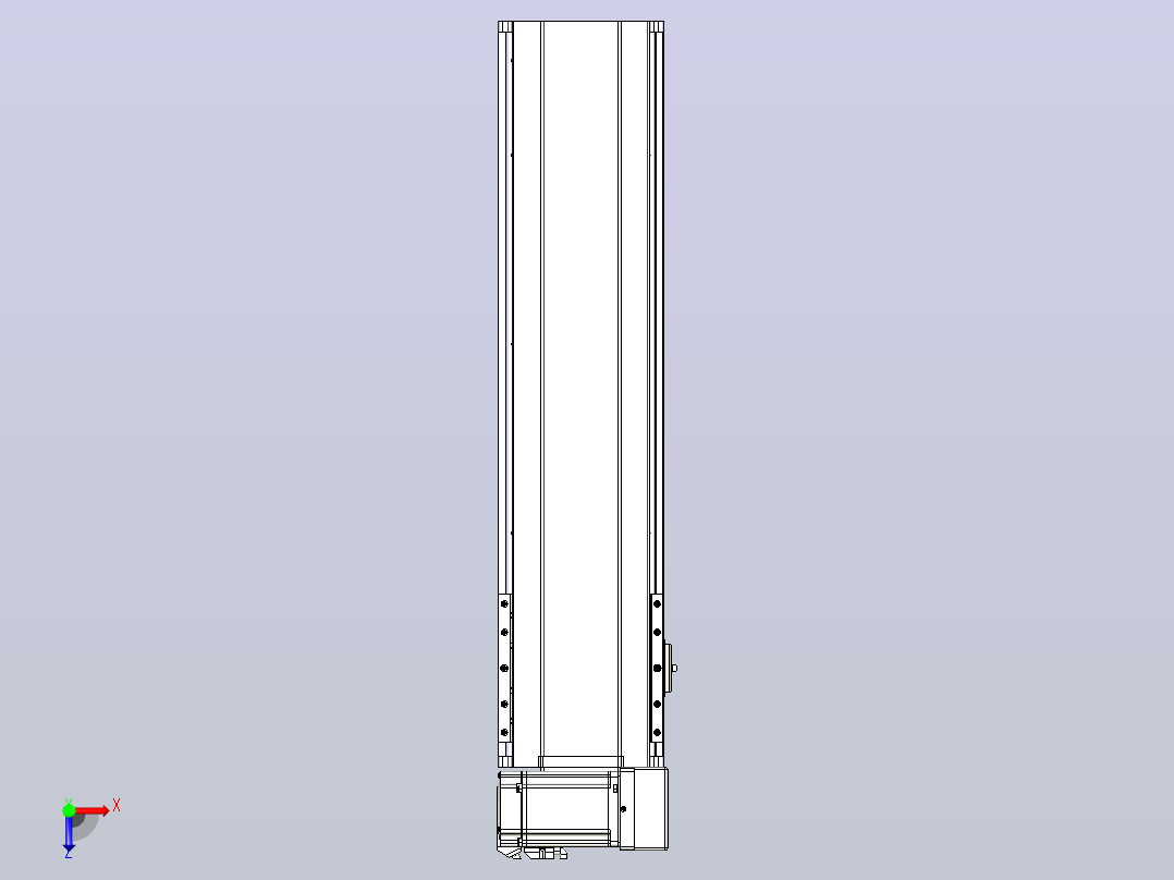 皮带直线轴半封闭可选导轨TPA-HNB-175D-140-L500-RU-Y-P75-N3俯视图