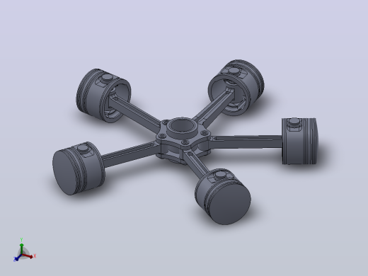 solidworks径向引擎组件