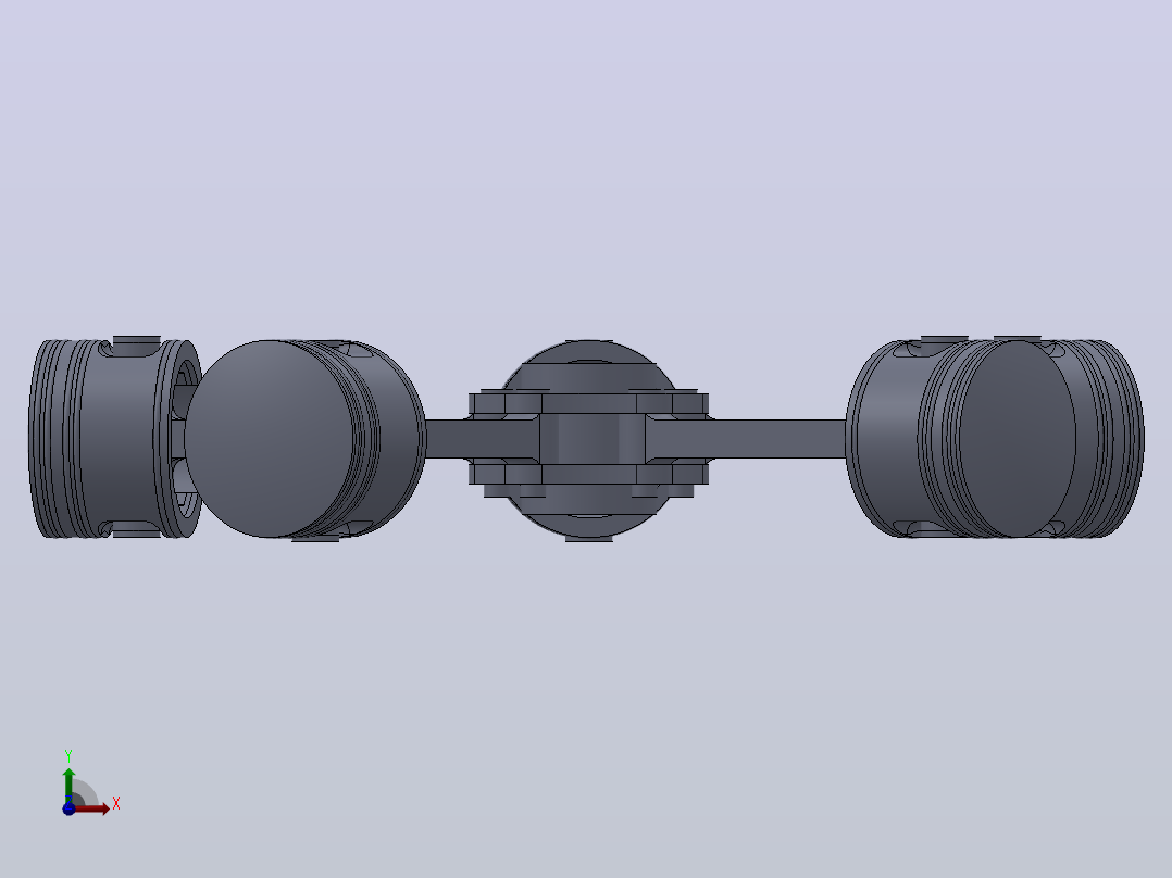 solidworks径向引擎组件前视图