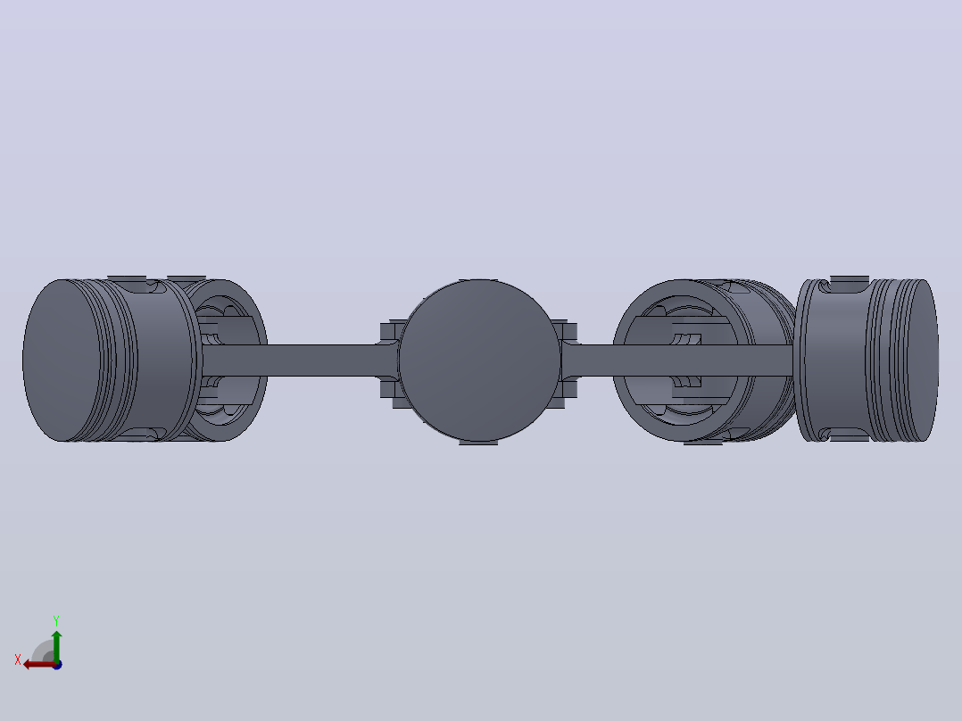 solidworks径向引擎组件后视图