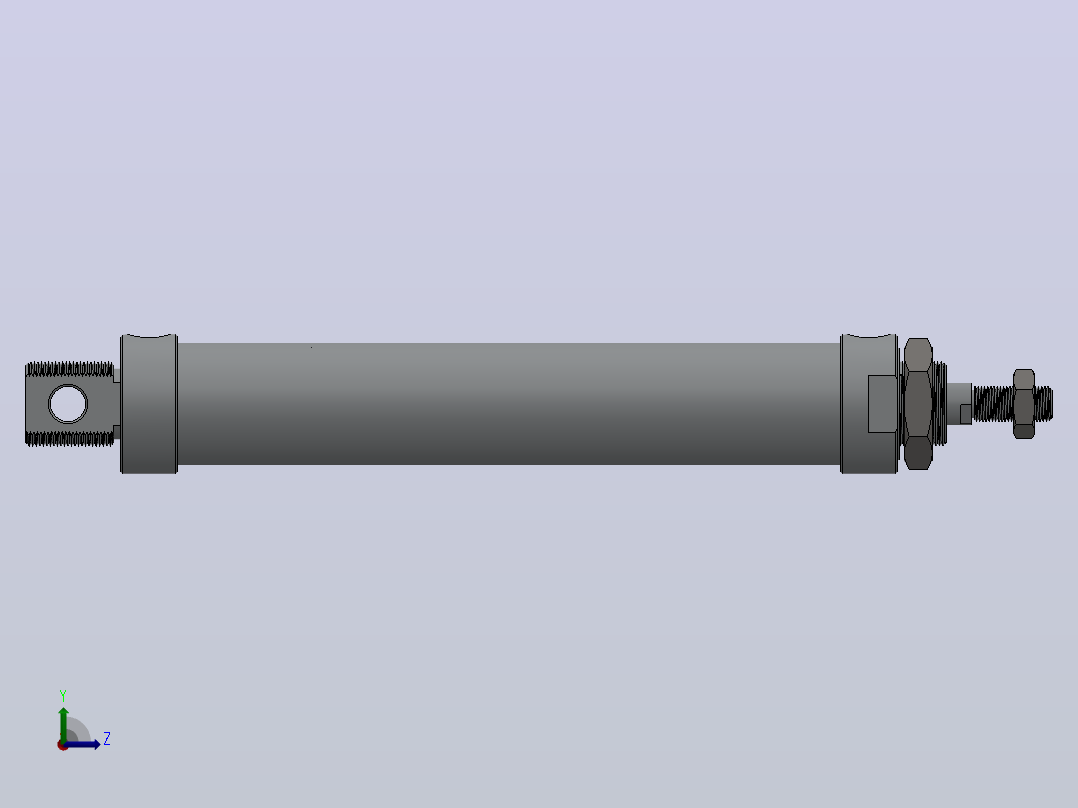 MAL-CA型迷你气缸[MAL-32X150-S-CA]左视图