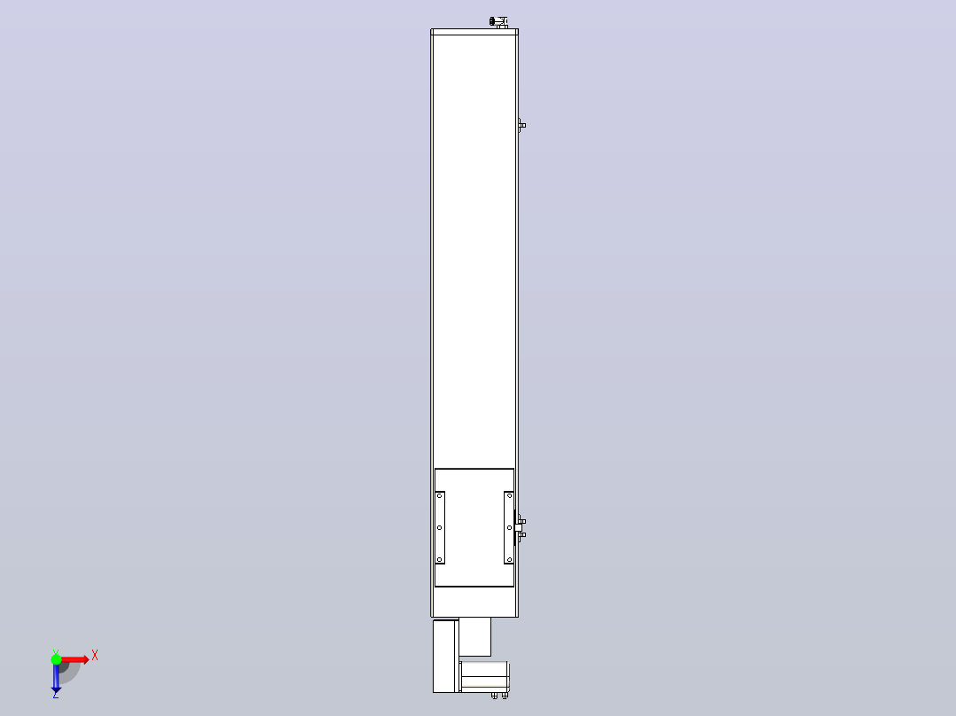 MCB17无尘皮带滑台[MCB17-L40-800-L-P40-C3]俯视图