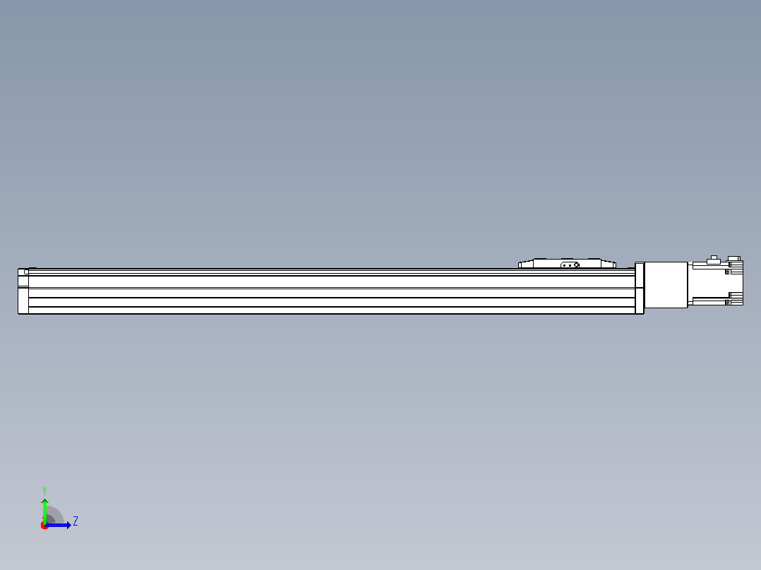 滚珠丝杠直线轴内置导轨TPA-GCR-80-1610C-L650-M-M40-N3左视图