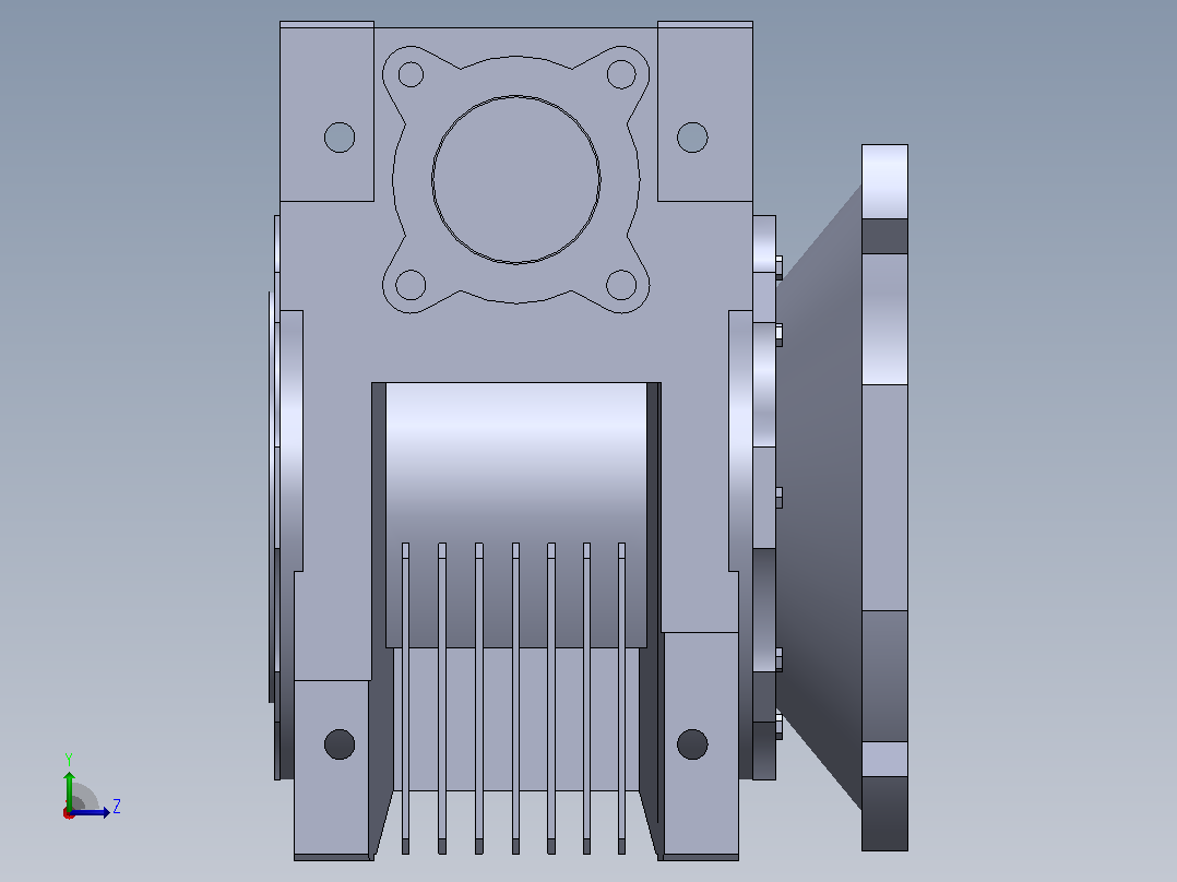 RV减速器模型025系列Solidworks设计左视图