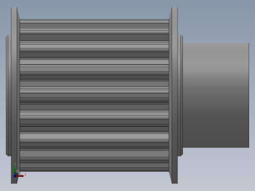 小凸缘型梯形齿同步带轮T5型_ST5DC-18-25-dc6-A前视缩略图
