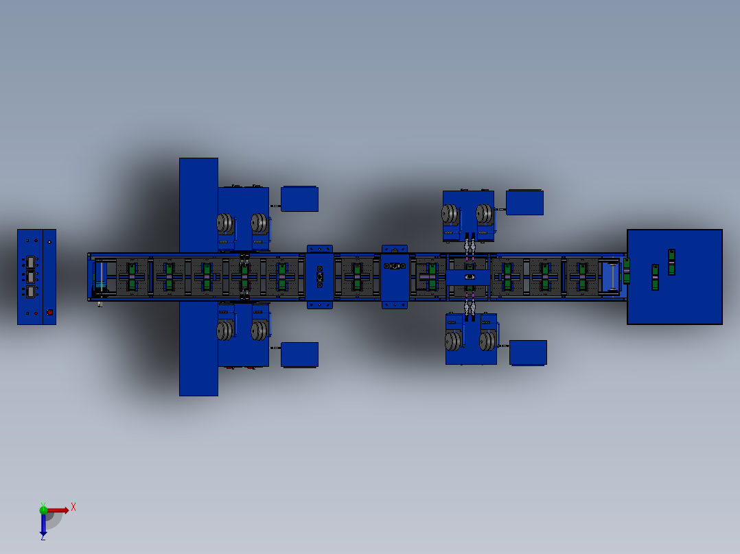 自动化焊接生产线俯视图