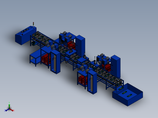 自动化焊接生产线正等轴测缩略图