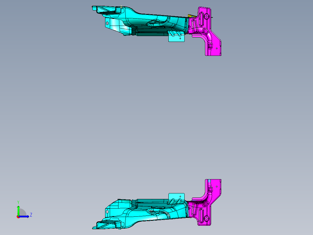 汽车后轮罩夹具左视图