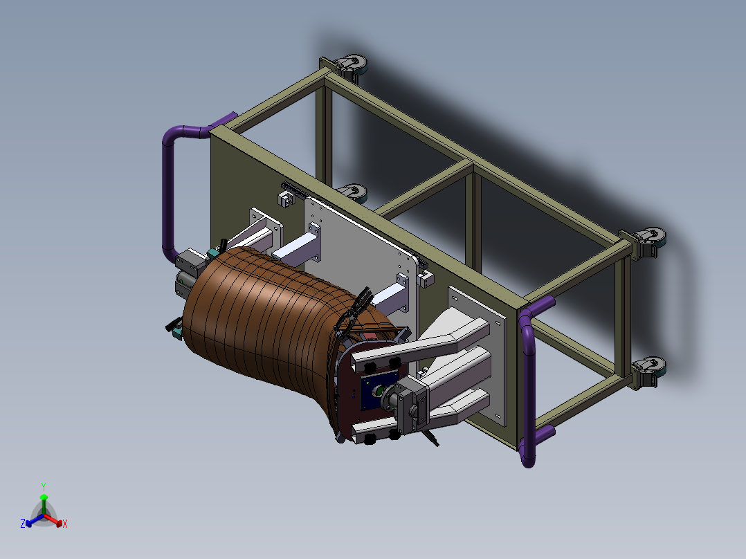 火焰筒安装台正等轴测图