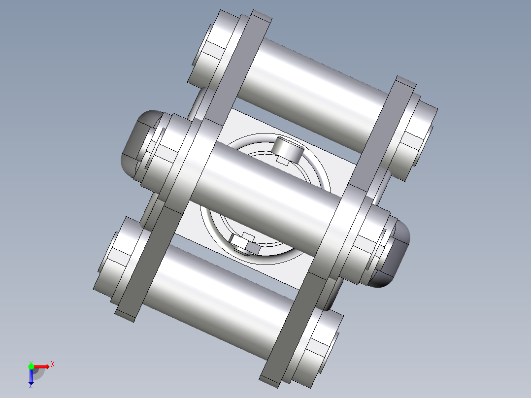 AUTOCAD 起重机吊钩3D模型俯视图