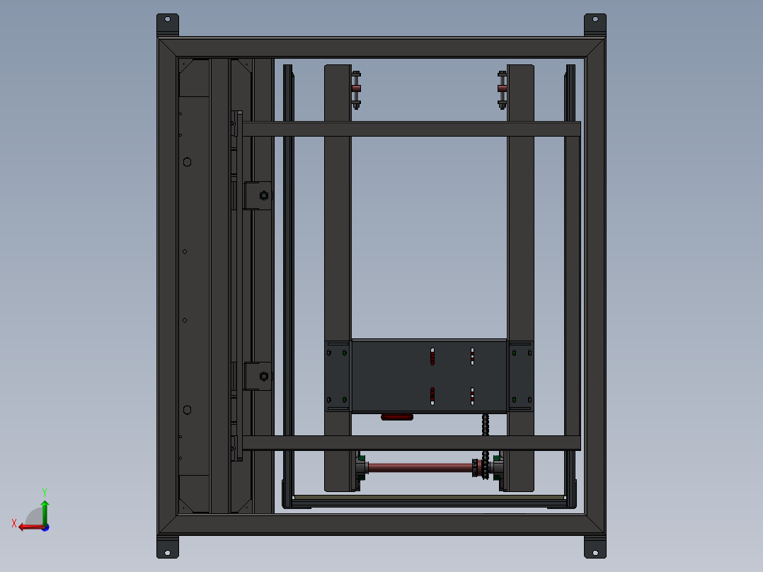 A19 返回线升降机 3D模型后视图