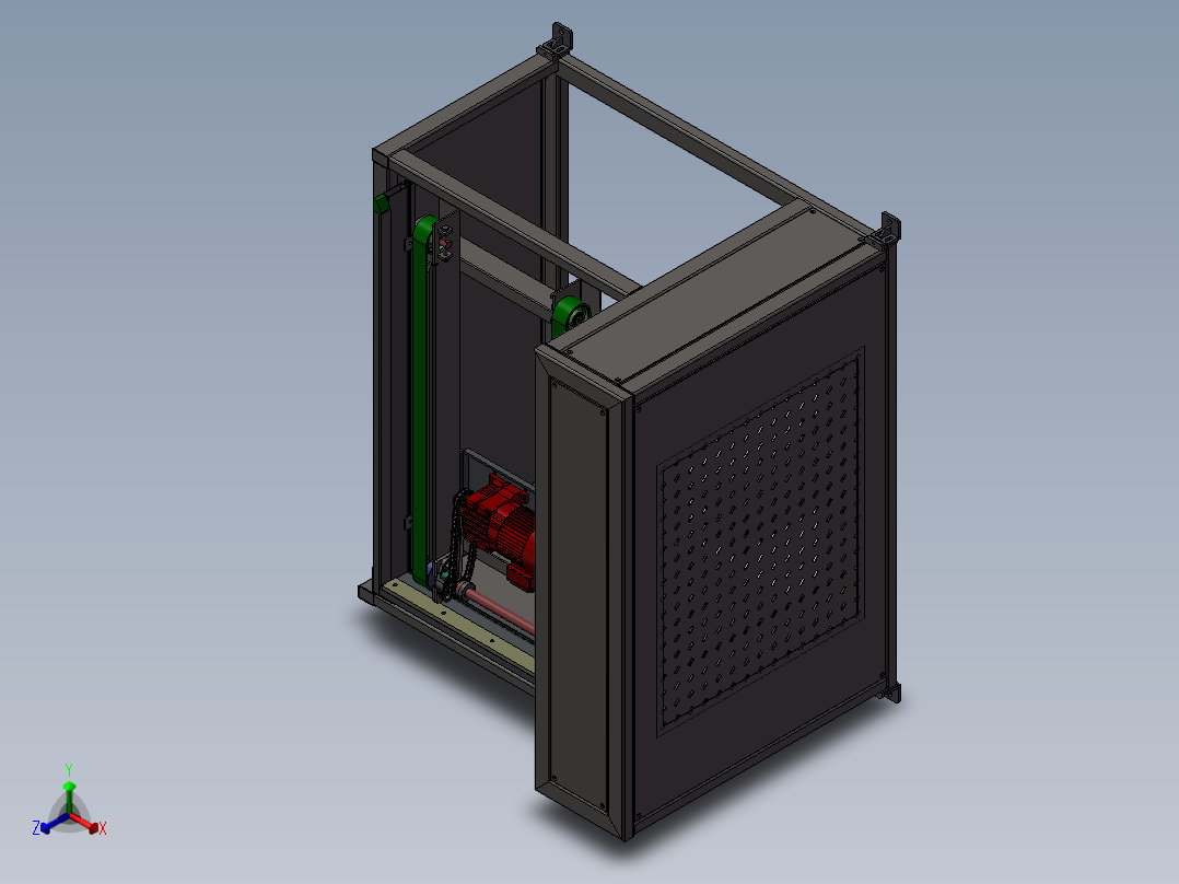 A19 返回线升降机 3D模型正等轴测图