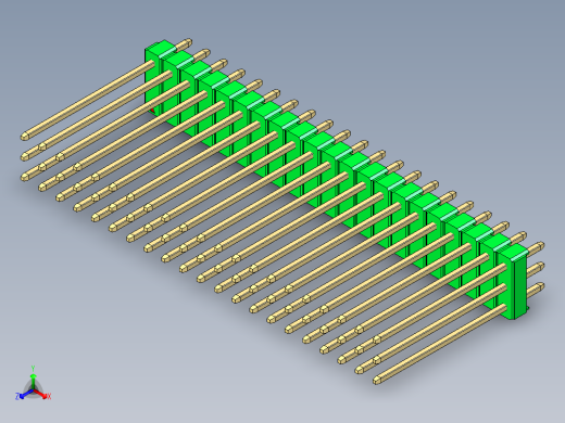 彩色公头100mil（2.54mm）系列-DS1021_green_3x21p_100mil_Type19_rev1.0