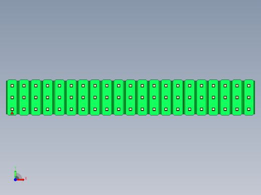 彩色公头100mil（2.54mm）系列-DS1021_green_3x21p_100mil_Type19_rev1.0前视缩略图