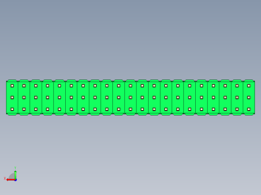 彩色公头100mil（2.54mm）系列-DS1021_green_3x21p_100mil_Type19_rev1.0后视缩略图