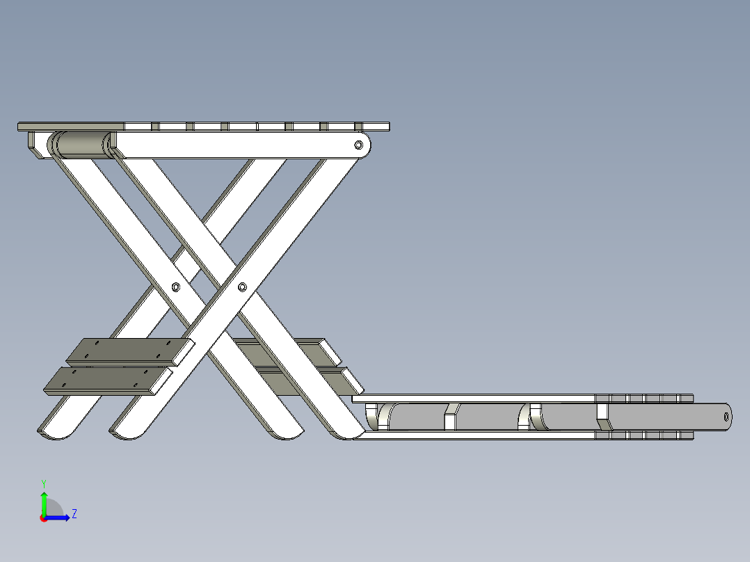 折叠式钓鱼椅左视图