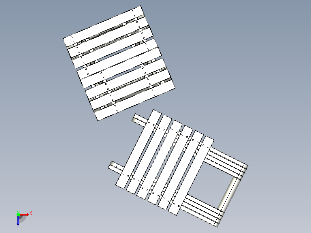 折叠式钓鱼椅俯视图