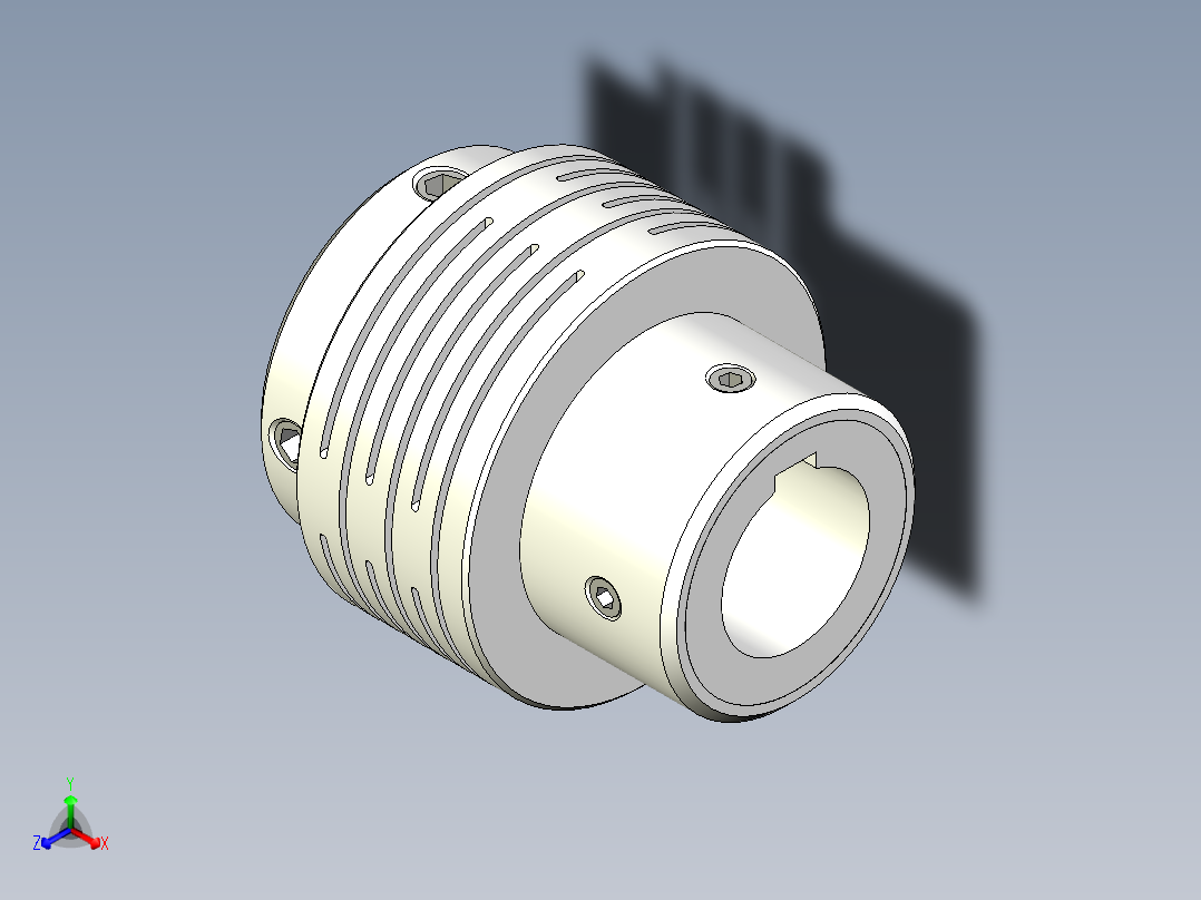 联轴器-Coupling_-_140-117_98-68x57-150_45-Yes正等轴测图