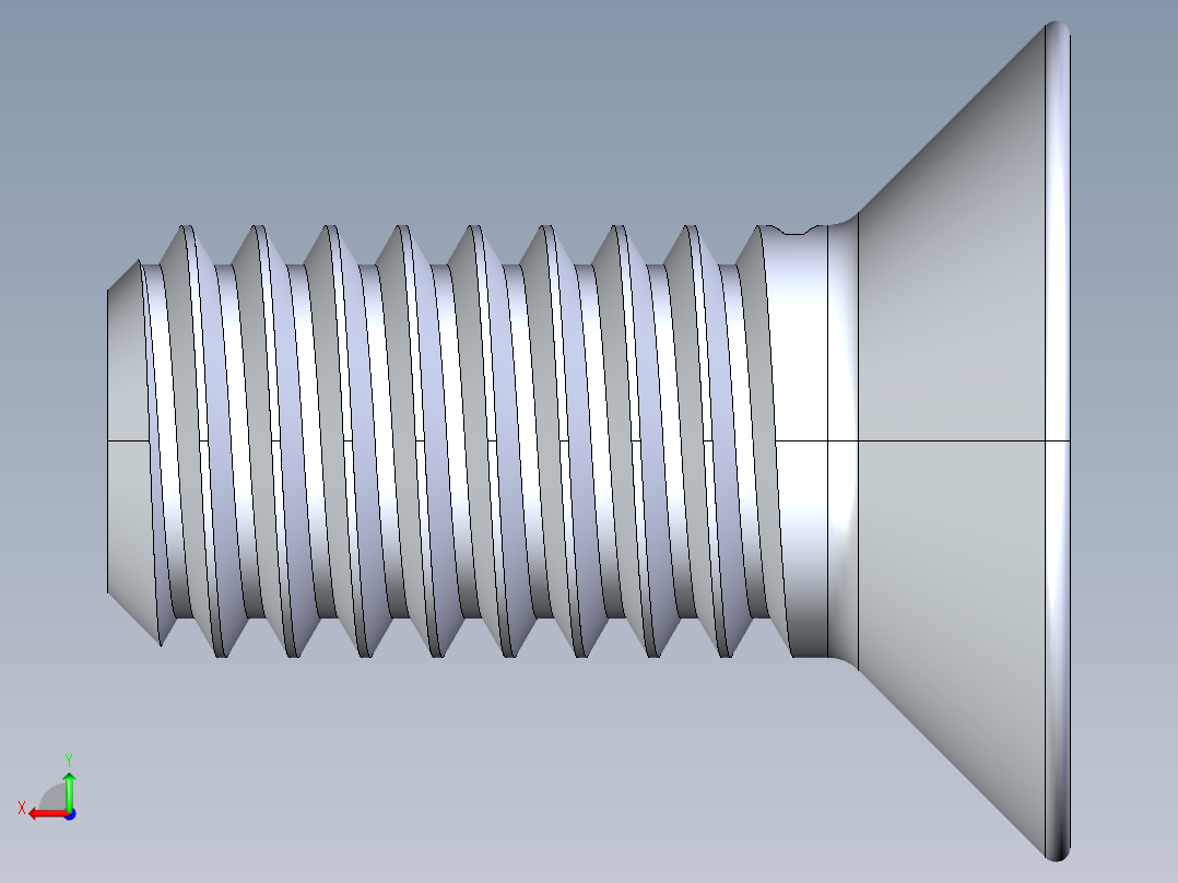 制沉头螺钉-M3_Countersunk_Screw_5.IGS后视图