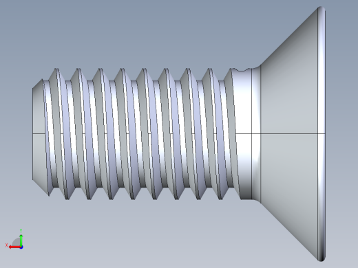 制沉头螺钉-M3_Countersunk_Screw_5.IGS后视缩略图