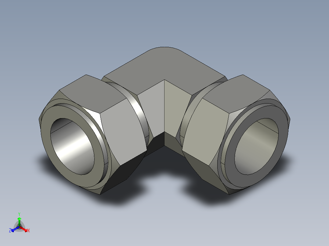 卡套式工业通用硬管接头20_ebu-s主视图