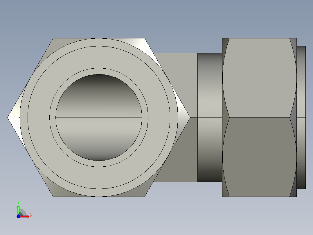 卡套式工业通用硬管接头20_ebu-s前视图