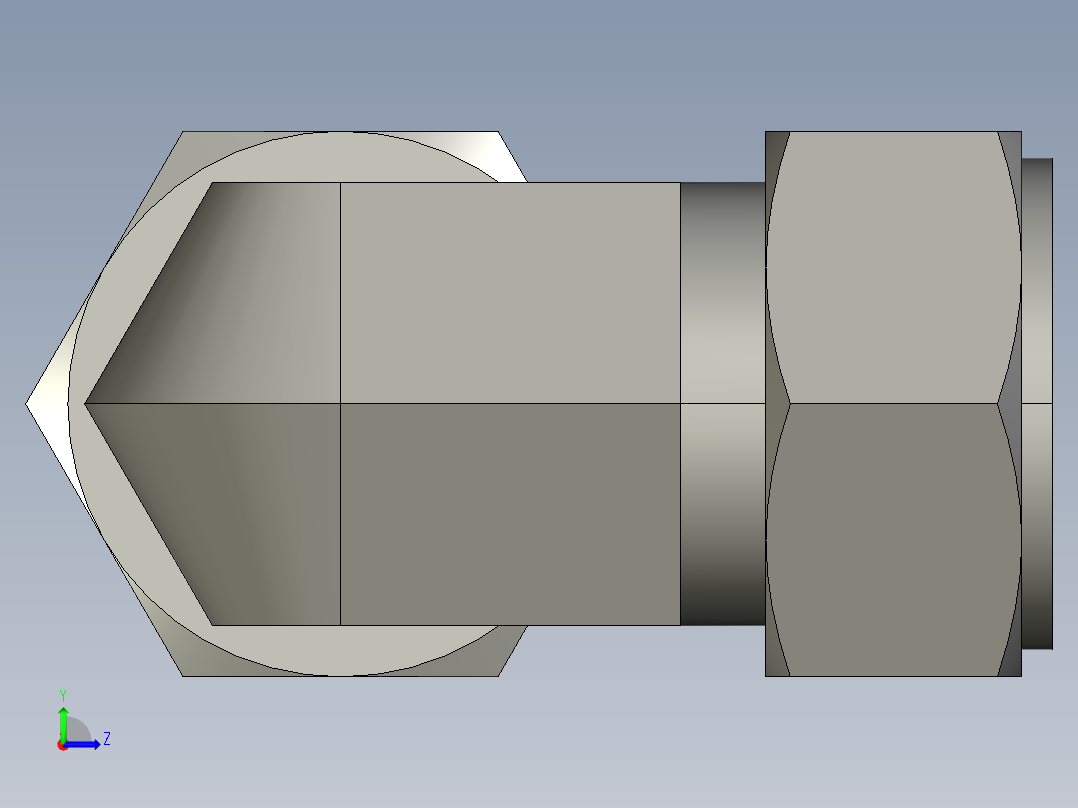 卡套式工业通用硬管接头20_ebu-s左视图
