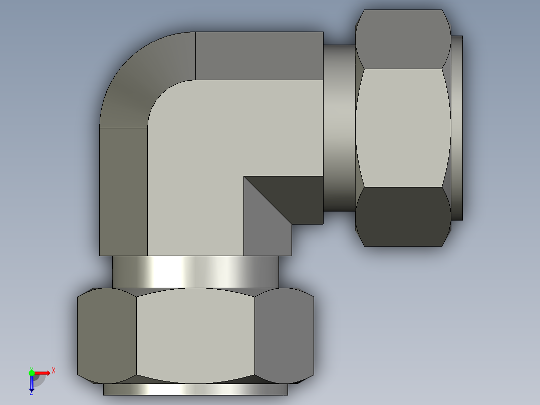 卡套式工业通用硬管接头20_ebu-s俯视图