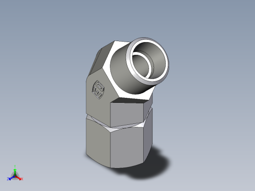 卡套式工业通用硬管接头EO_Swivel_nut_45_deg_elbow_EV10LOMD71