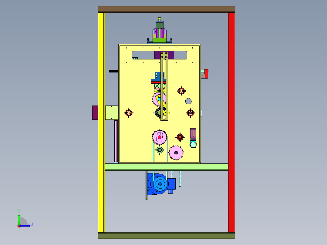 全自动停回转丝网印刷机左视图
