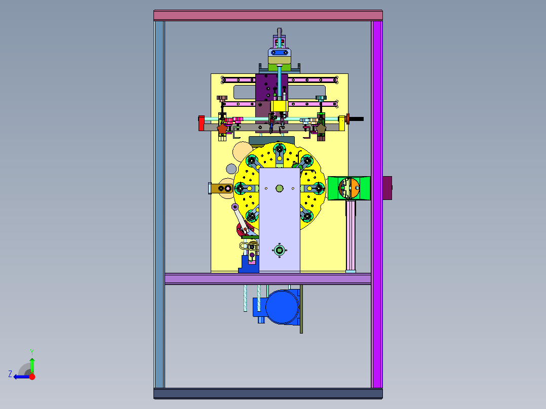 全自动停回转丝网印刷机右视图