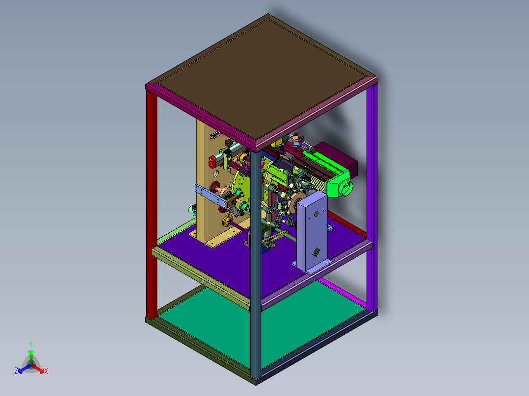 全自动停回转丝网印刷机正等轴测图