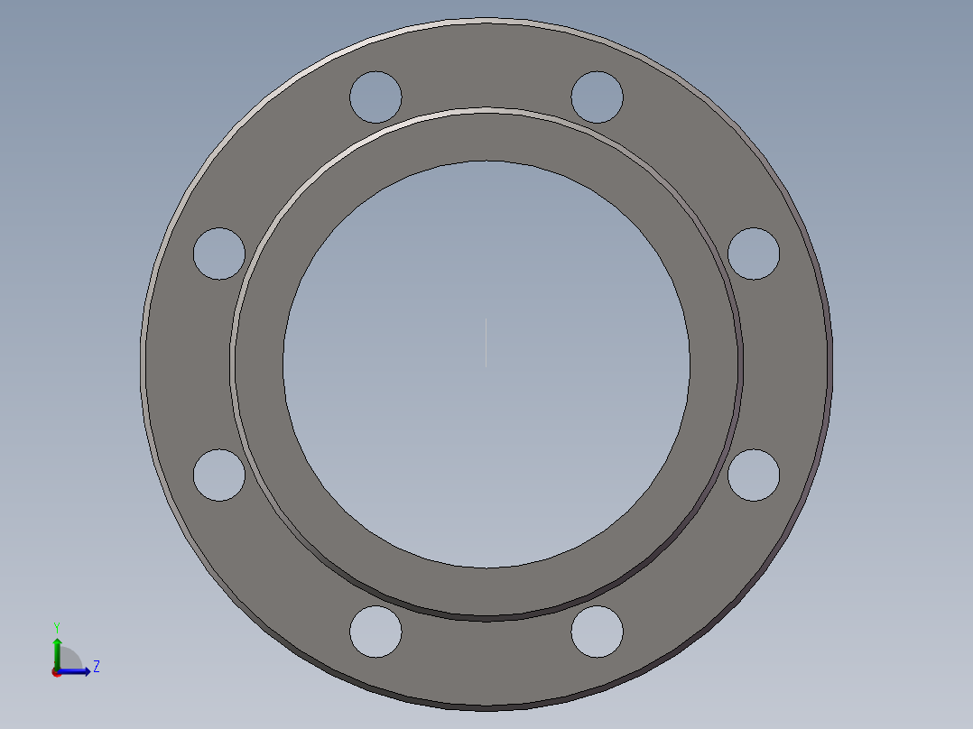 DN125不锈钢法兰 左视图
