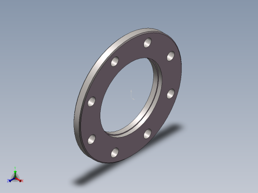 DN125不锈钢法兰 正等轴测缩略图