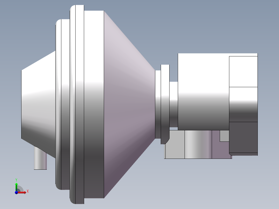 EGR阀三维模型前视图
