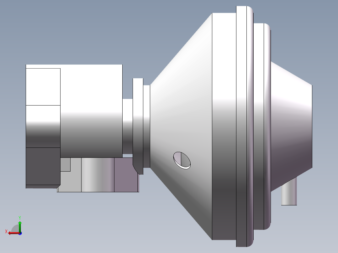 EGR阀三维模型后视图