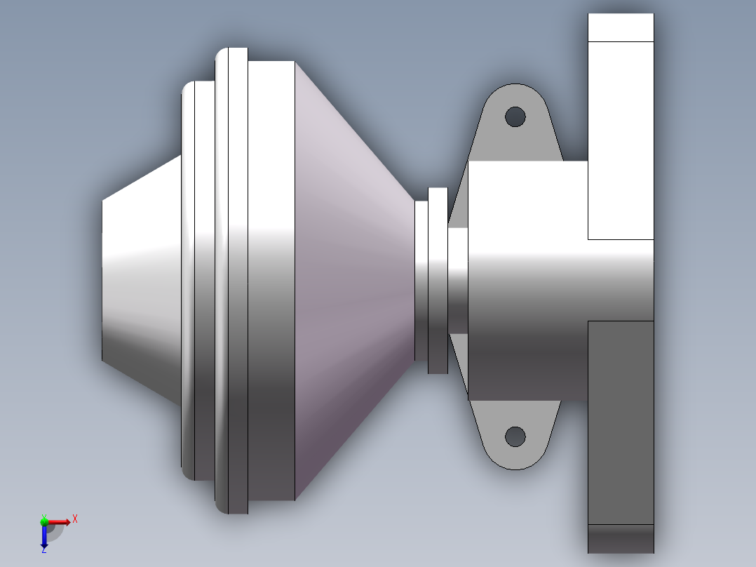 EGR阀三维模型俯视图