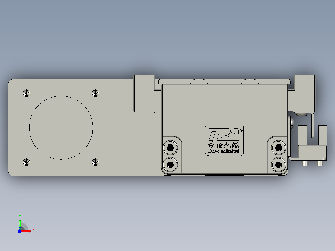 TPA-KNR-60E-1210C-L50A1-ML-H10-N3线性模块铝制底座前视图