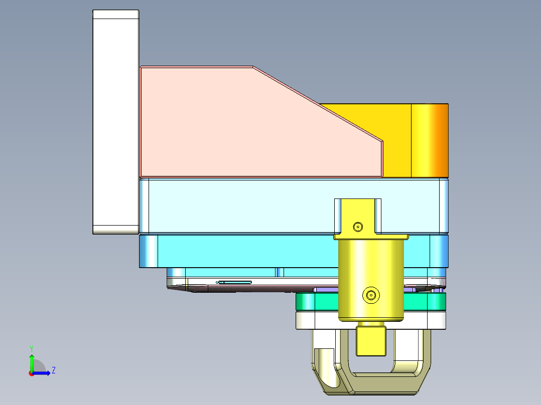 X780-CNC4-笔记本CNC工装夹具三维模型2左视图