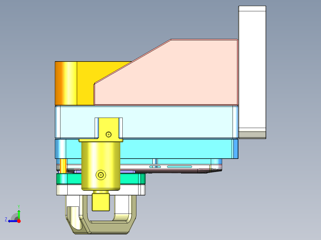 X780-CNC4-笔记本CNC工装夹具三维模型2右视图