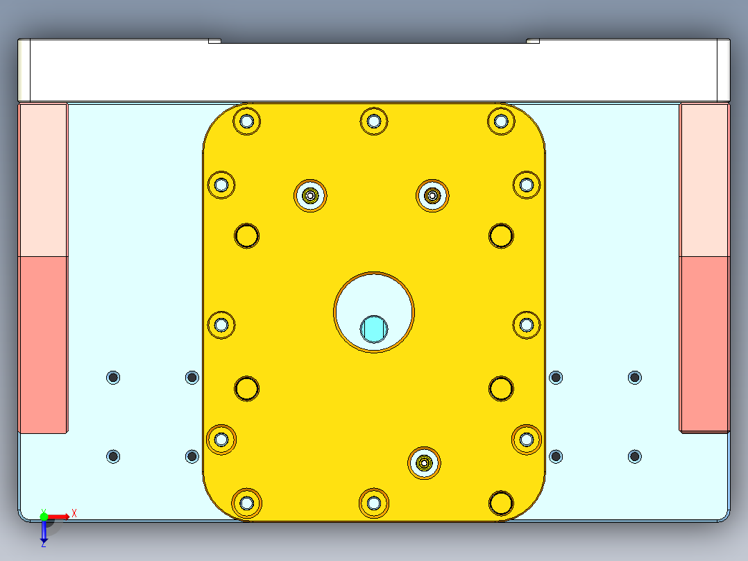 X780-CNC4-笔记本CNC工装夹具三维模型2俯视图
