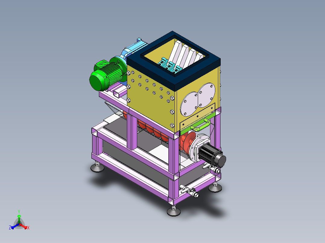 破碎筛分一体机sw20可编辑正等轴测图
