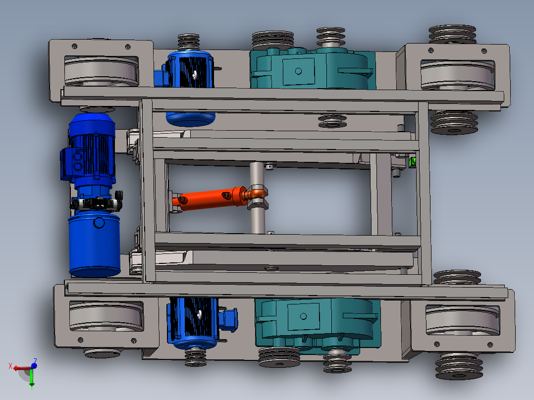 油缸升降架式横移小车sw16可编辑